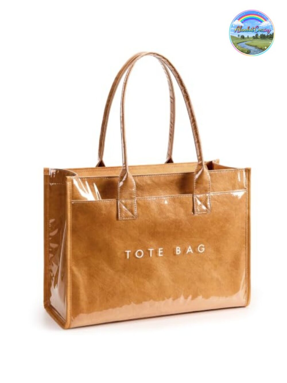 PVC Kraft Paper Tote Bag Large Laptop Shoulder Handbag Waterproof